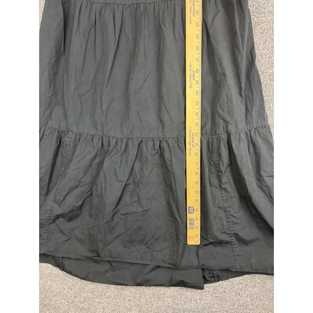 Wilfred Dress Womens XS Black Tiered Puff Sleeve‎ Cotton Keyhole Back Aritzia - Picture 5 of 8